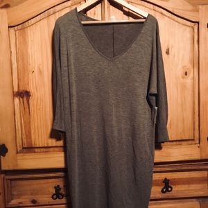 Brown Heather Dolman Sleeve Dress